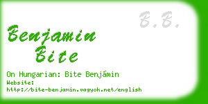 benjamin bite business card